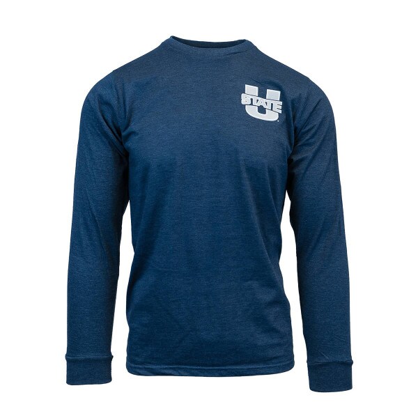 Navy, U-State, Long-Sleeve, T-Shirt, Utah State University, Aggies